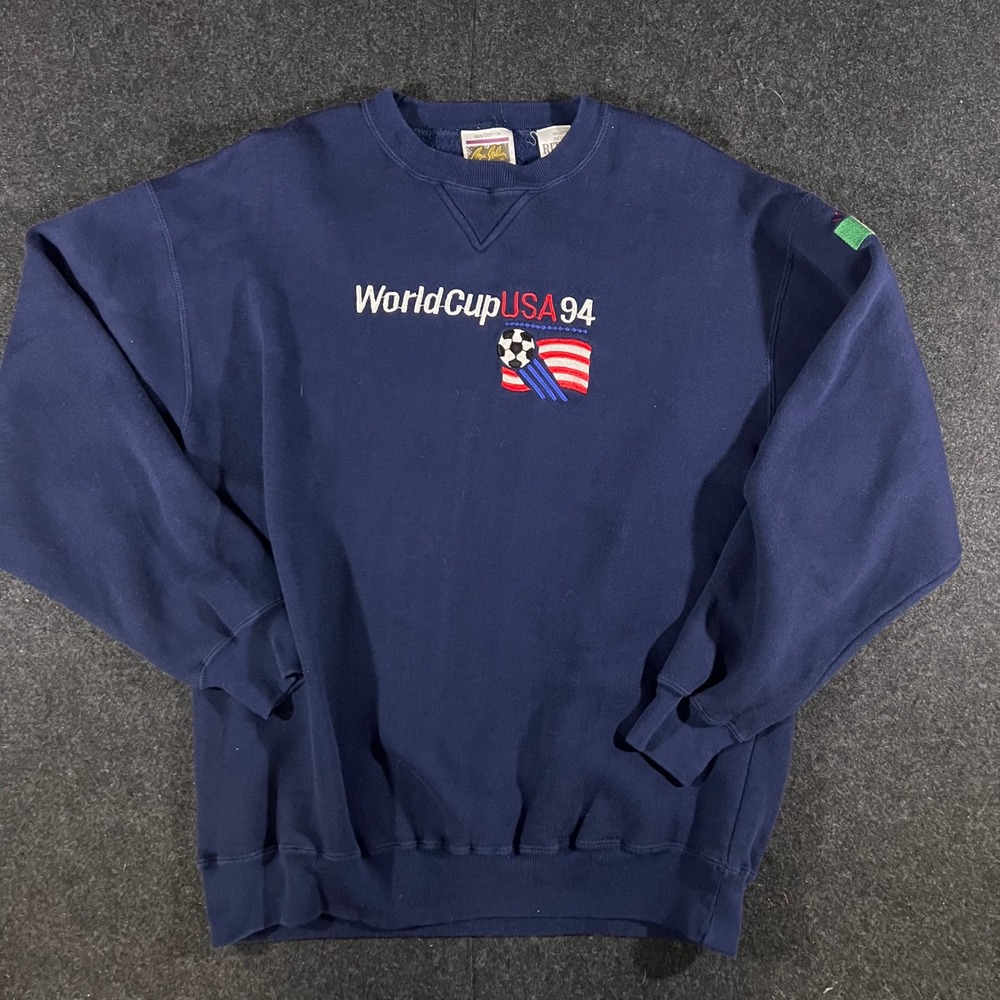 Vintage Magic Johnson World Cup USA 94 Sweatshirt Mens XL Blue 90s Soccer Italia